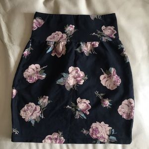 Floral pencil skirt